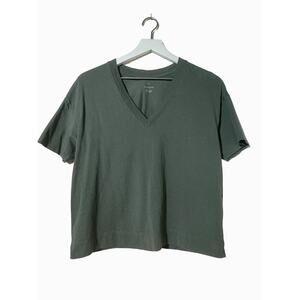 Everlane T-Shirt Women's XS New with Flaws Organic Cotton Slouchy V-Neck